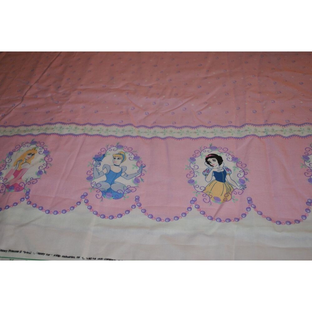 Vintage Disney Princess II Fabric Cinderella, Snow White & Aurora 4 1/2 yards
